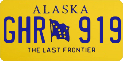 AK license plate GHR919