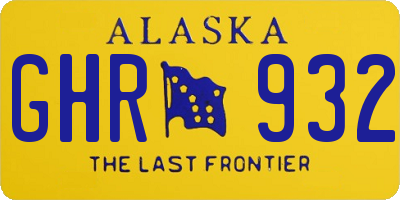AK license plate GHR932
