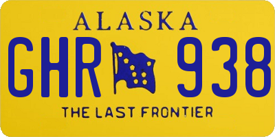 AK license plate GHR938