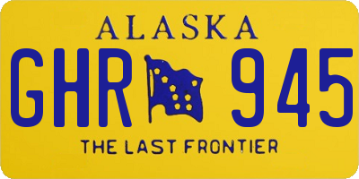 AK license plate GHR945