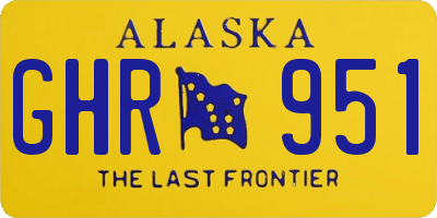 AK license plate GHR951