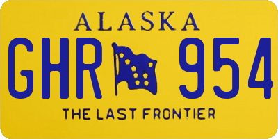 AK license plate GHR954