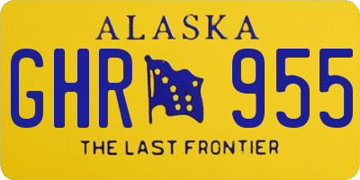 AK license plate GHR955