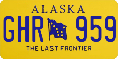 AK license plate GHR959