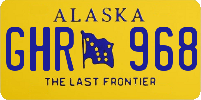 AK license plate GHR968