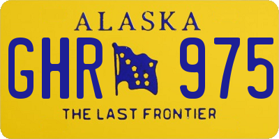 AK license plate GHR975