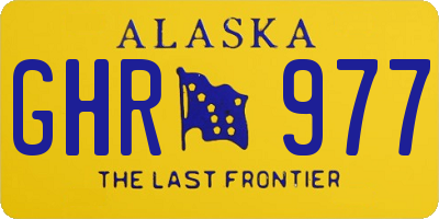 AK license plate GHR977