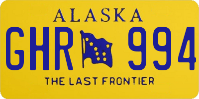 AK license plate GHR994
