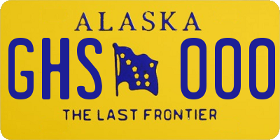 AK license plate GHS000