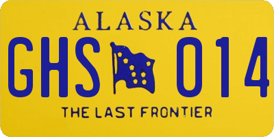 AK license plate GHS014