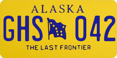 AK license plate GHS042