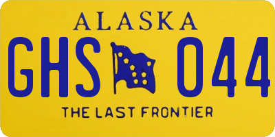 AK license plate GHS044