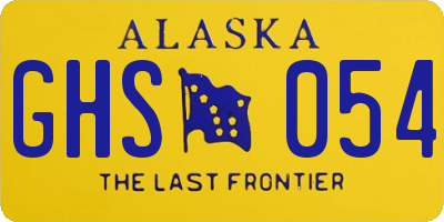 AK license plate GHS054