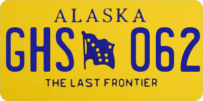 AK license plate GHS062