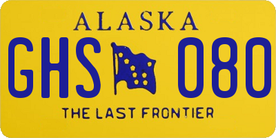 AK license plate GHS080