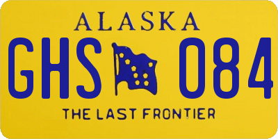 AK license plate GHS084