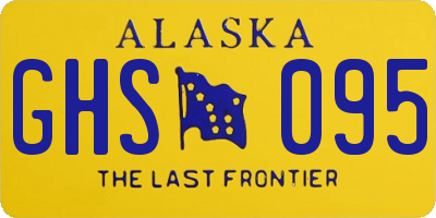 AK license plate GHS095