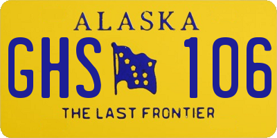 AK license plate GHS106