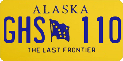 AK license plate GHS110