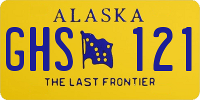 AK license plate GHS121