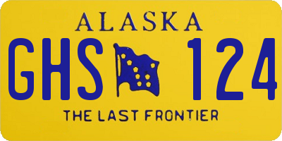AK license plate GHS124