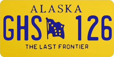 AK license plate GHS126
