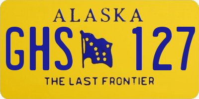 AK license plate GHS127