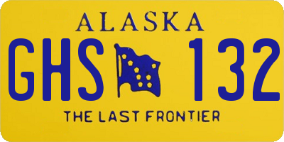 AK license plate GHS132