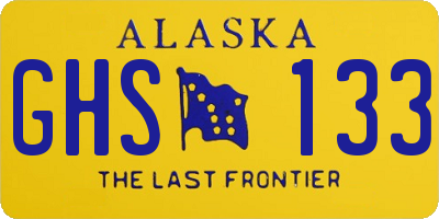 AK license plate GHS133