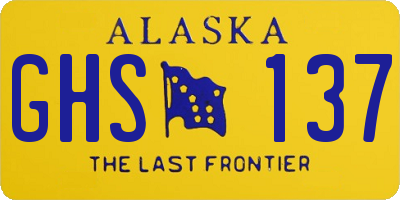 AK license plate GHS137