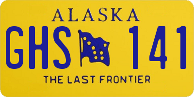 AK license plate GHS141