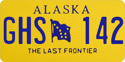 AK license plate GHS142