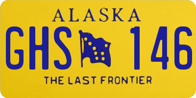 AK license plate GHS146