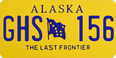 AK license plate GHS156