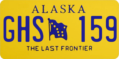 AK license plate GHS159