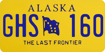 AK license plate GHS160