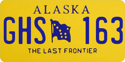 AK license plate GHS163