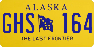 AK license plate GHS164