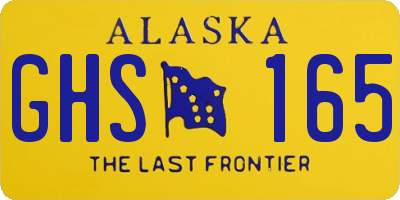 AK license plate GHS165