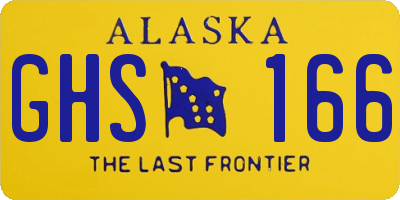AK license plate GHS166