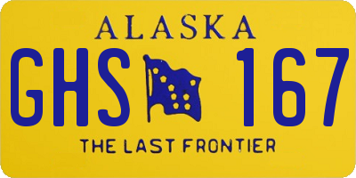 AK license plate GHS167