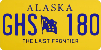AK license plate GHS180