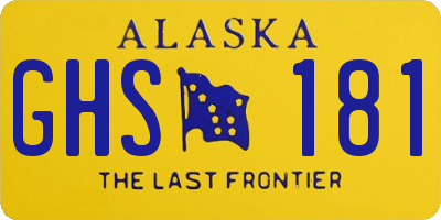 AK license plate GHS181