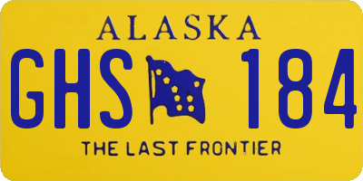 AK license plate GHS184