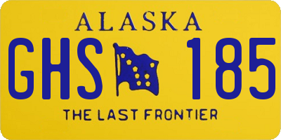 AK license plate GHS185