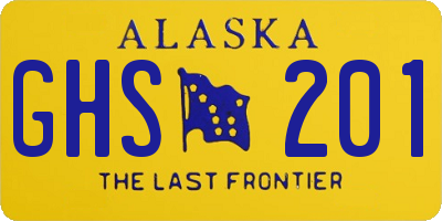 AK license plate GHS201