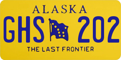 AK license plate GHS202