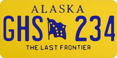 AK license plate GHS234