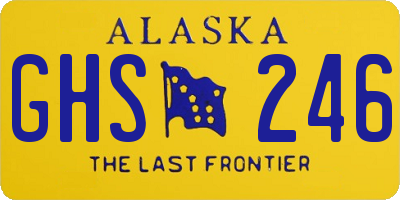 AK license plate GHS246