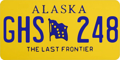 AK license plate GHS248